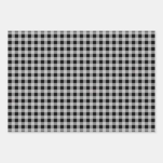 Classic Black and White Evergreen Holiday Pattern Inpakpapier Vel (Voorkant)