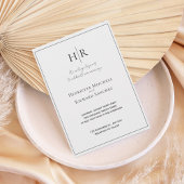 Classic Black and White Formal Wedding Invitation Kaart