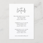 Classic Black and White Modern Wedding Informatiekaartje (Voorkant)