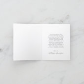 Classic Black and White Monogram Elegant Wedding Bedankkaart (Binnen)