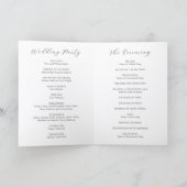 Classic Black and White Monogram Elegant Wedding Programma (Binnen)