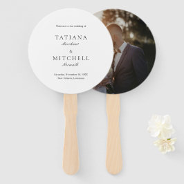 Classic Black and White Photo Elegant Wedding Handwaaier