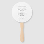 Classic Black and White Photo Elegant Wedding Handwaaier (Voorkant)