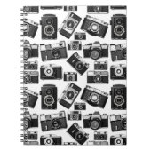 CLASSIC BLACK AND WHITE RETRO PHOTO CAMERAS DESIGN NOTITIEBOEK (Voorkant)