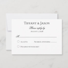 Classic Black and White RSVP Card Kaartje