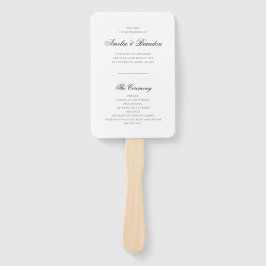 Classic Black and White Script Wedding Program Handwaaier