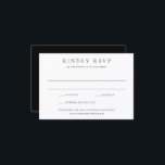 Classic Black and White Simple Wedding RSVP Kaartje<br><div class="desc">Classic wedding rsvp card featuring a simple text only layout. A timeless,  traditional design ideal for formal and elegant celebrations.</div>