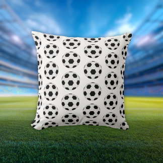 Classic Black and White Soccer Ball Pattern Kussen
