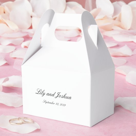 Classic Black and White Timeless Wedding Bedankdoosjes (Huwelijk)