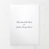 Classic Black and White Timeless Wedding Drieluik Uitnodiging (Cover)