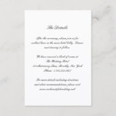 Classic Black and White Timeless Wedding Informatiekaartje (Voorkant)