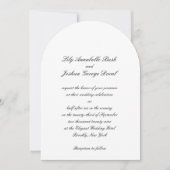 Classic Black and White Timeless Wedding Kaart (Voorkant)