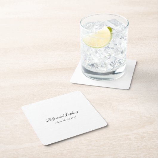 Classic Black and White Timeless Wedding Kartonnen Onderzetters (Insitu)