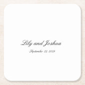 Classic Black and White Timeless Wedding Kartonnen Onderzetters (Voorkant)