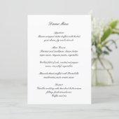 Classic Black and White Timeless Wedding Menu (Staand voorkant)