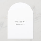 Classic Black and White Timeless Wedding Menu Kaart (Achterkant)