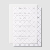 Classic Black and White Timeless Wedding Menu Vellum Uitnodigingen (Offset (Uitnodiging))
