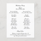 Classic Black and White Timeless Wedding Program (Achterkant)