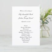 Classic Black and White Timeless Wedding Programmakaart (Staand voorkant)