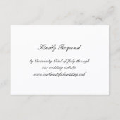 Classic Black and White Timeless Wedding RSVP Kaartje (Voorkant)