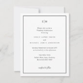 Classic Black and White Wedding Invitations (Voorkant)