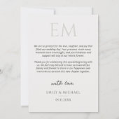 Classic Black and White Wedding Photo Thank You Bedankkaart (Achterkant)