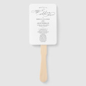Classic Black and White Wedding Program Handwaaier (Voorkant)