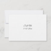 Classic Black and White Wedding RSVP card Kaartje (Achterkant)