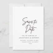 classic black and white whimsical save the date (Voorkant)