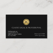 Classic Black Attorney Business Card | Ultra-Class Visitekaartje (Achterkant)