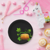 Classic Black Autumn Pumpkin-Borden Papieren Bordje (Feest)