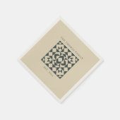 Classic Black Beige Quilt Geometric Custom Servet (Hoek)