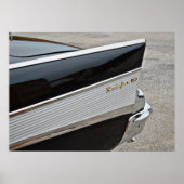 Classic Black Bel Air Car Rear Fender Poster (Voorkant)
