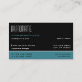 Classic Black Blauwgroen, eenvoudig en professione Visitekaartje (Achterkant)