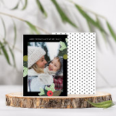 Classic Black Botanical Lijst met kerstmis Feestdagenkaart