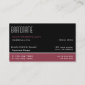 Classic Black Burgundy Simple en Professional Visitekaartje (Achterkant)