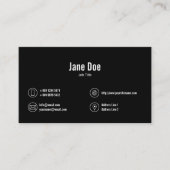 Classic Black Business Icons Logo Visitekaartje (Voorkant)