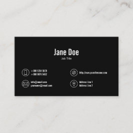 Classic Black Business Icons Logo Visitekaartje