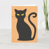 Classic Black Cat Wenskaart Kaart (Voorkant)