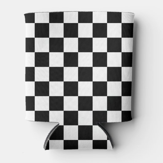 Classic black checkerboard blikjeskoeler (Voorkant)