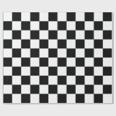 Classic black checkerboard cadeaupapier (Vlak)