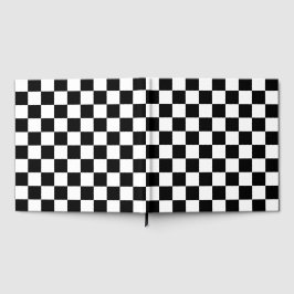 Classic black checkerboard gastenboek