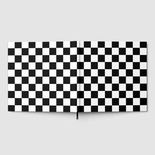 Classic black checkerboard gastenboek (Volledig)