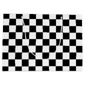 Classic black checkerboard groot cadeauzakje (Achterkant)