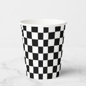 Classic black checkerboard papieren bekers (Rechts)