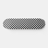 Classic black checkerboard persoonlijk skateboard (Horizontaal)