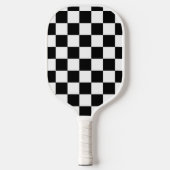 Classic black checkerboard pickleball paddle (Voorkant)
