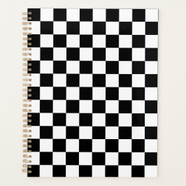 Classic black checkerboard planner