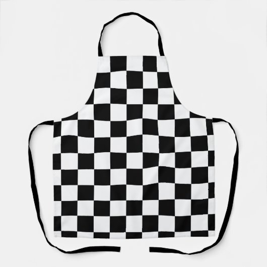 Classic black checkerboard schort (Voorkant)