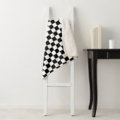 Classic black checkerboard sherpa deken (In situ)